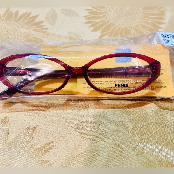 FENDI readers/ Eyeglasses -Bordeaux red with Zucca print. NWT - Picture 7 of 7